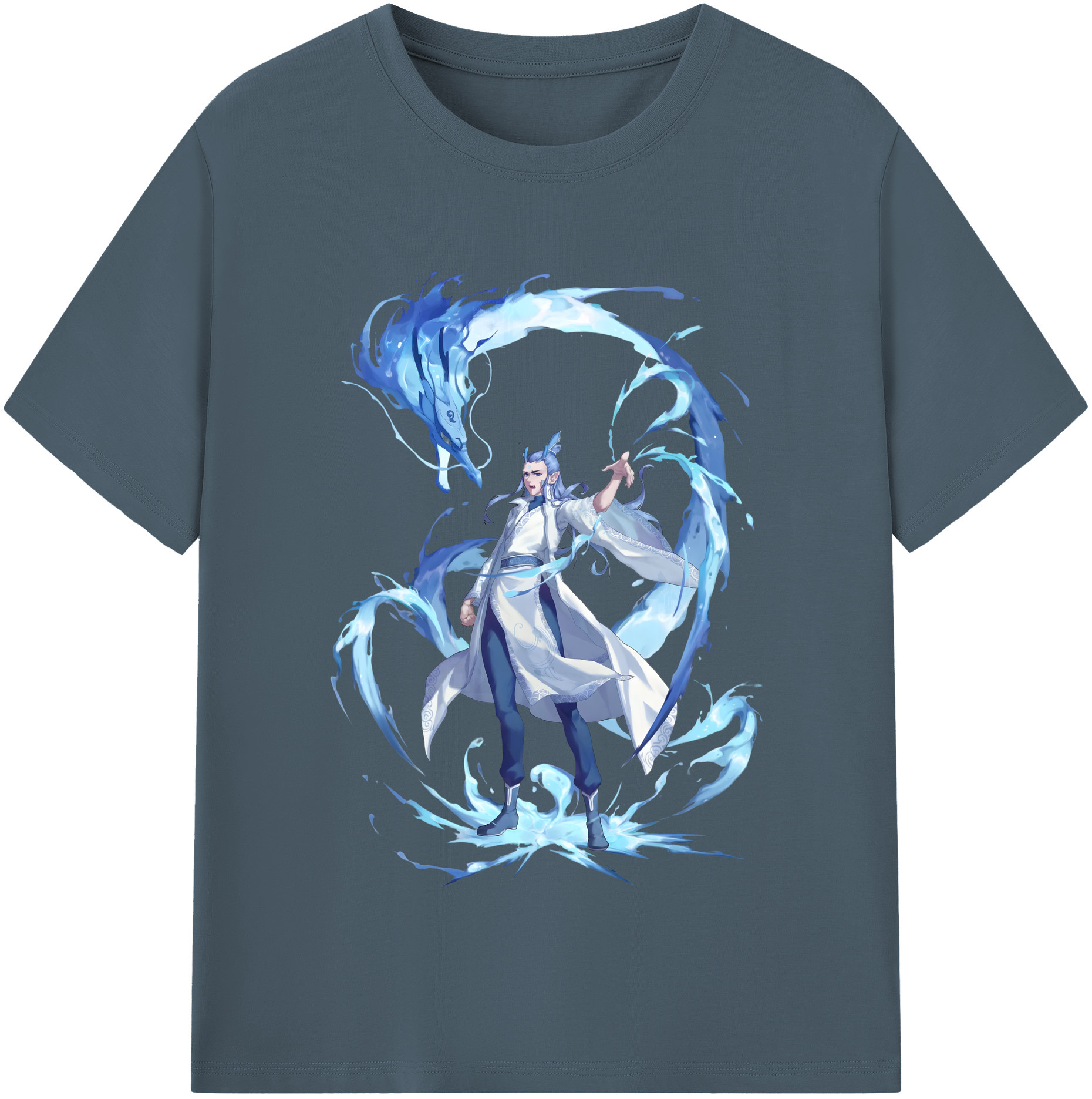 （画像用） Ne Zha 2 ナタ 魔童の大暴れ 綿100％半袖Tシャツ（フロントプリント）